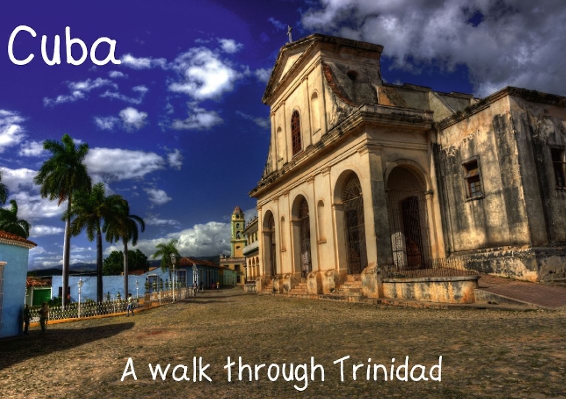 A walk through Trinidad, Cuba (Stand-Up Mini Poster DIN A5 Landscape)