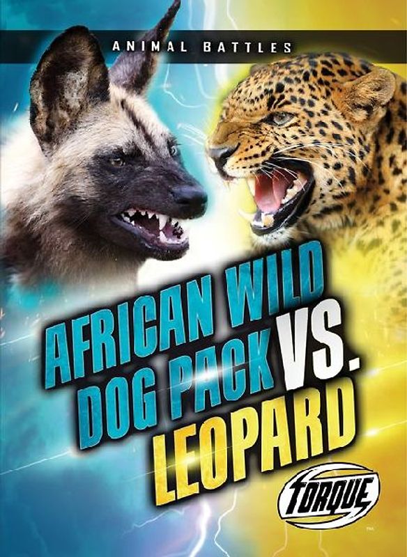 African Wild Dog Pack vs. Leopard