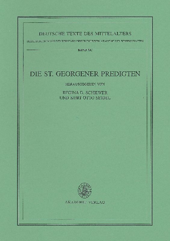 Die St. Georgener Predigten