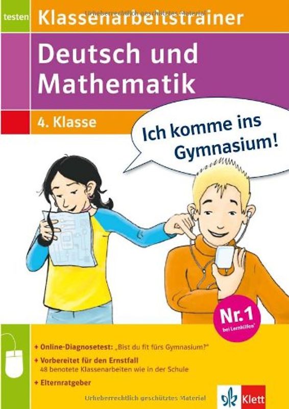 Klassenarbeitstrainer Deutsch und Mathematik 4. Klasse
