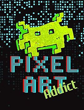 Pixel Art Addict: Pixel Art Sketchbook | Graph paper | Drawing Blank Notebook 8,5" x 11"| Squares Grid Paper Note | For children, students and adults
