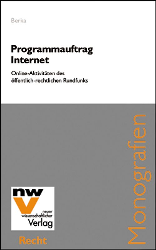 Programmauftrag Internet