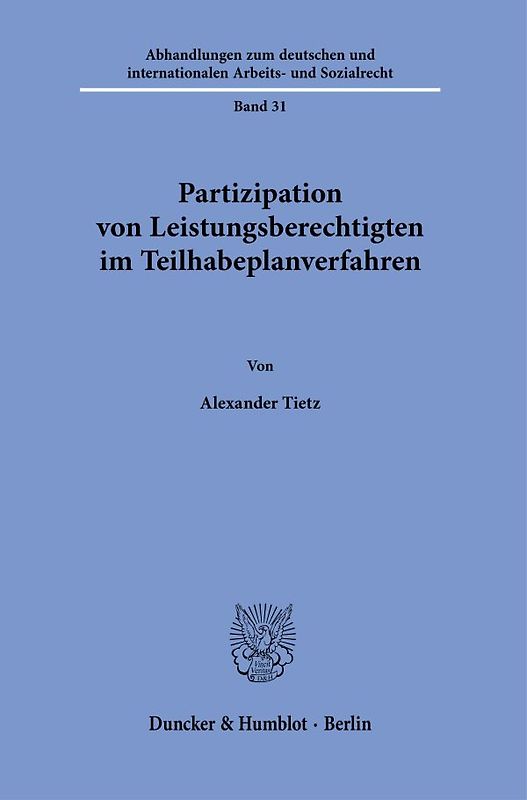 Partizipation von Leistungsberechtigten im Teilhabeplanverfahren