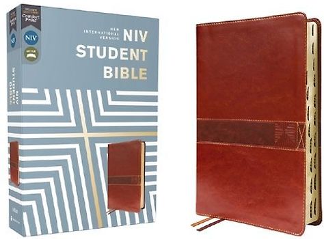 Niv, Student Bible, Leathersoft, Brown, Thumb Indexed, Comfort Print