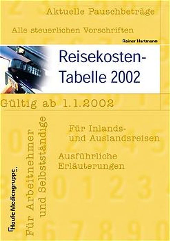 Reisekosten-Tabelle 2002