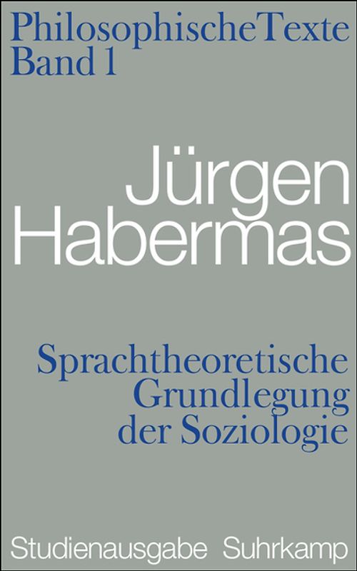 Sprachtheoretische Grundlegung der Soziologie. Philosophische Texte