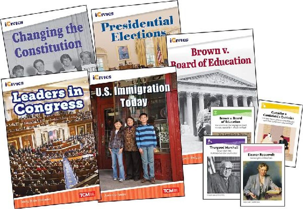 Icivics Grade 5: Leadership & Responsibility 5-Book Set + Game Cards