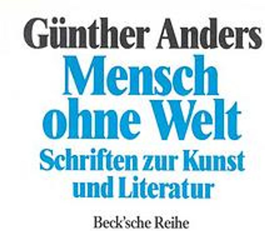 Mensch ohne Welt