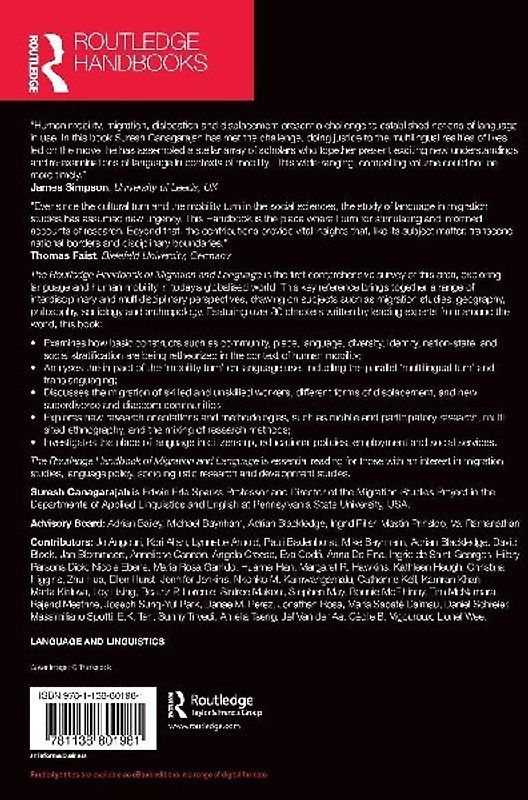 The Routledge Handbook of Migration and Language
