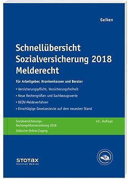 Schnellübersicht Sozialversicherung 2018 Melderecht