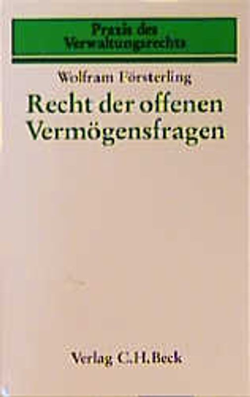 Recht der offenen Vermögensfragen