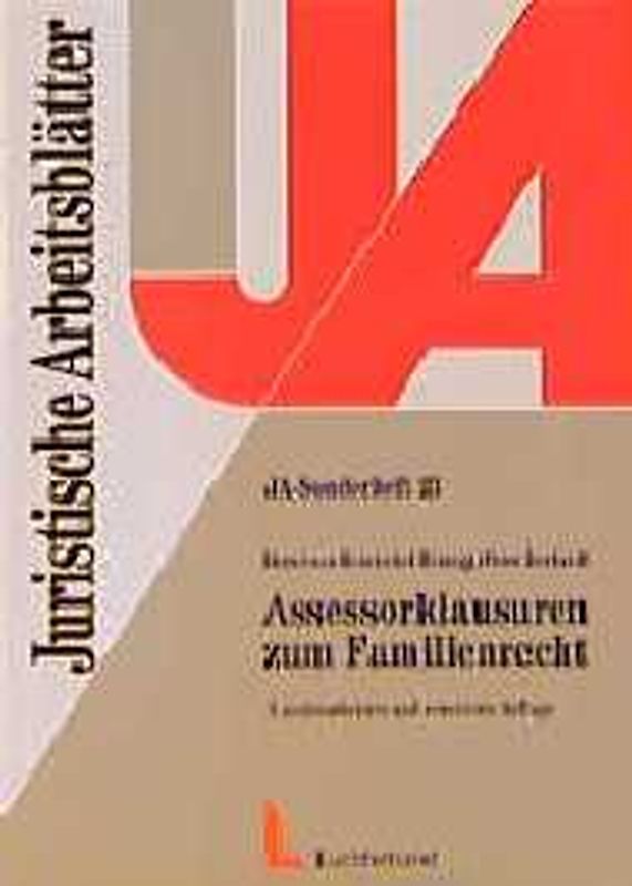 Assessorklausuren zum Familienrecht