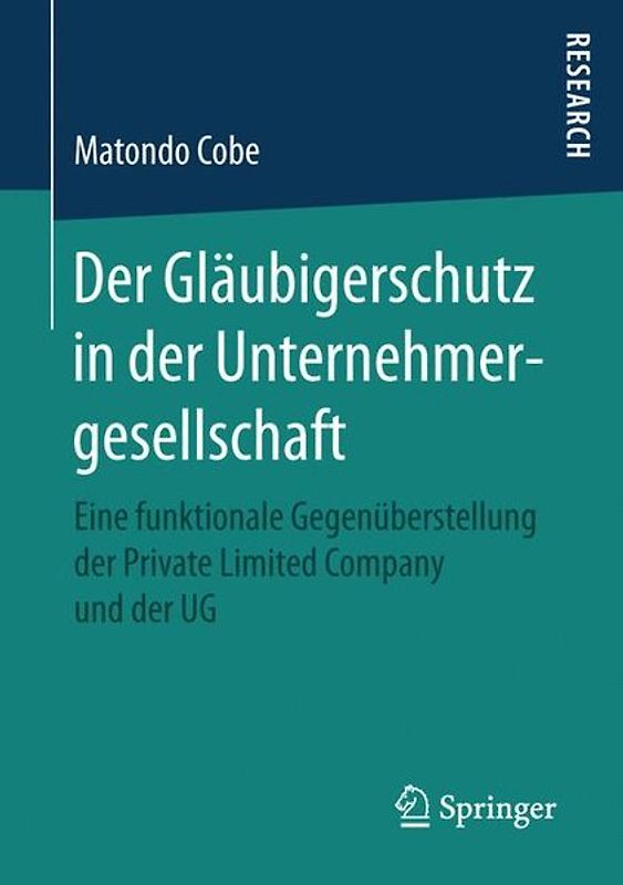 Der Gläubigerschutz in der Unternehmergesellschaft