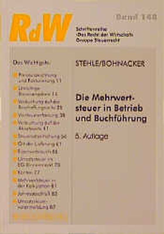 Die Mehrwertsteuer in Betrieb und Buchführung