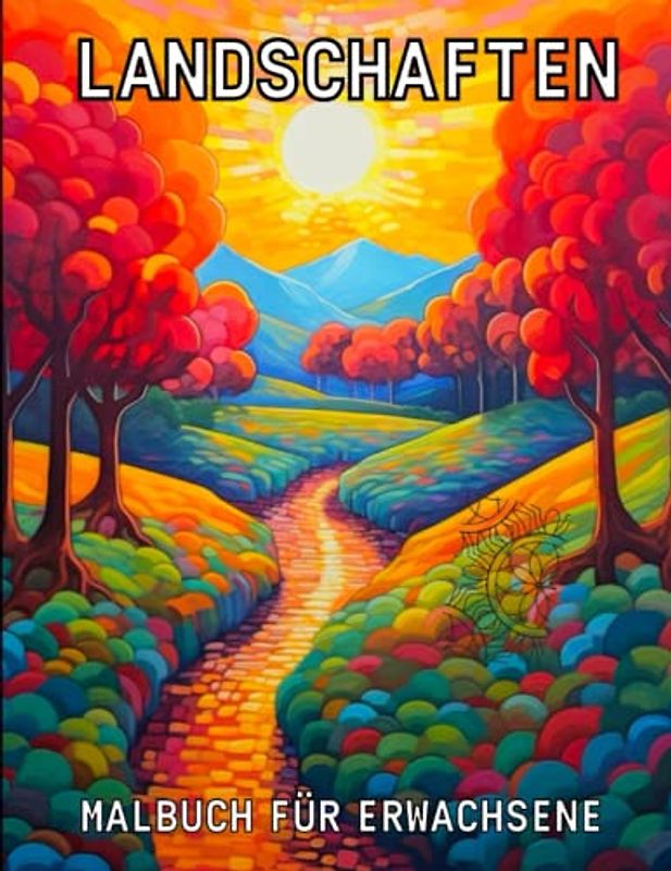 Landschaften Malbuch für Erwachsene: Schöner Natur, entspannenden Naturszenen,Städte, Berge, Ländliche Landschaften - Meditation für Frauen und Männer