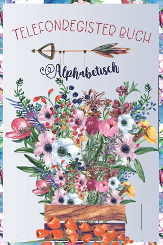Telefonnummern Organizer: Adressbuch Mädchen Telefonverzeichnis - Adressenverwaltung | Blumen | Telefon Buch A5 mit Große Schrift
