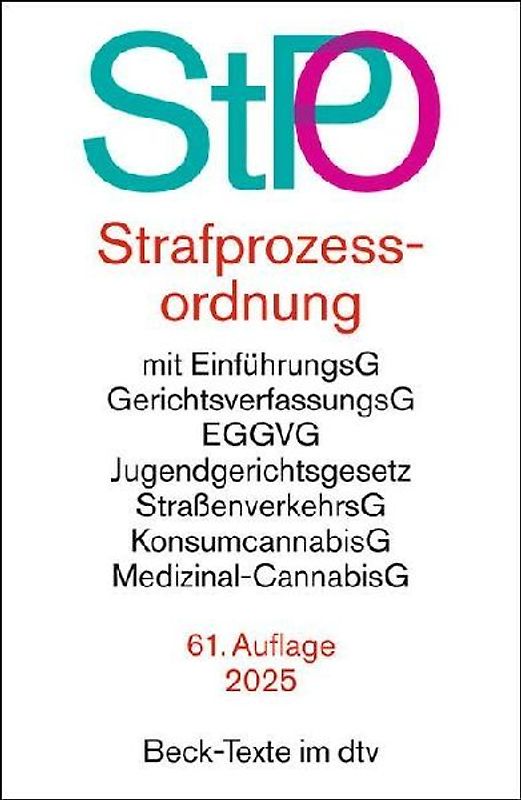 Strafprozessordnung. StPO