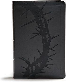 KJV Giant Print Reference Bible, Charcoal Leathertouch