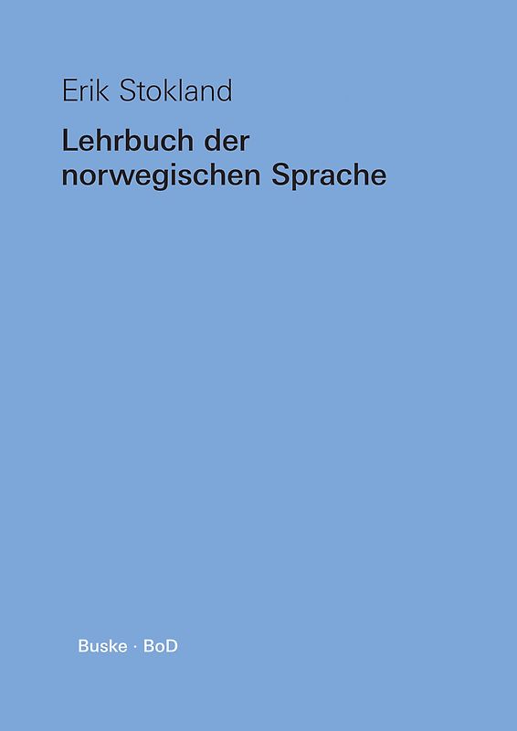 Lehrbuch der norwegischen Sprache