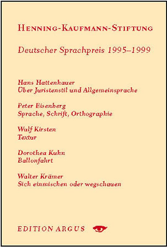 Jahrbuch der Henning-Kaufmann-Stiftung 1995-1999
