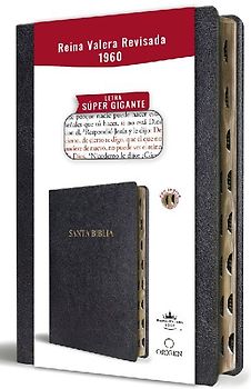 Biblia Reina Valera Revisada 1960 Letra Súper Gigante, Símil Piel Negro Con Índice / Spanish Bible Rvr 1960 Super Giant Print, Black Leathersoft W/ Thumb