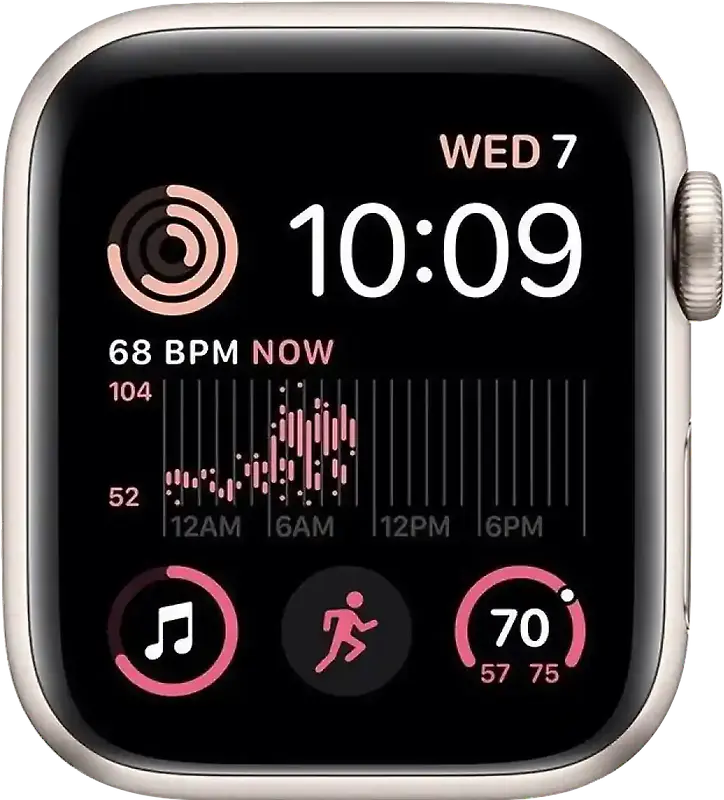Apple Watch SE 2022 40 mm Boîtier aluminium lumière stellaire [Wi-Fi + Cellulaire]