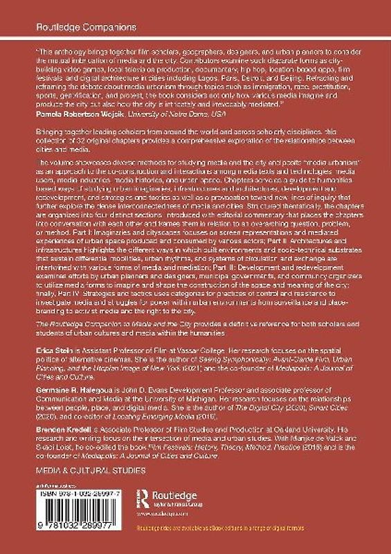 The Routledge Companion to Media and the City
