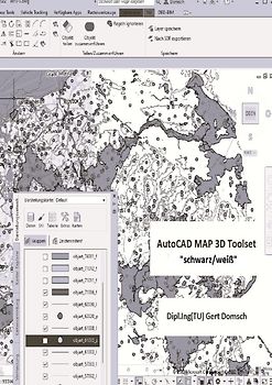 Cvil 3D Deutschland / AutoCAD MAP 3D Toolset, "schwarz/weiß" (zur Information)