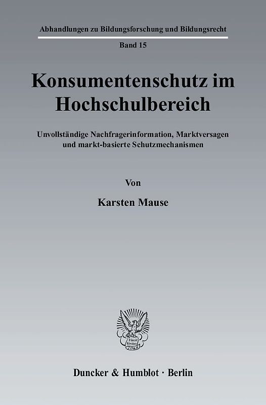 Konsumentenschutz im Hochschulbereich.