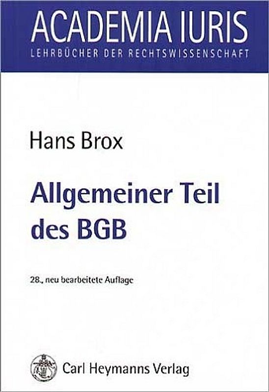 Allgemeiner Teil des BGB