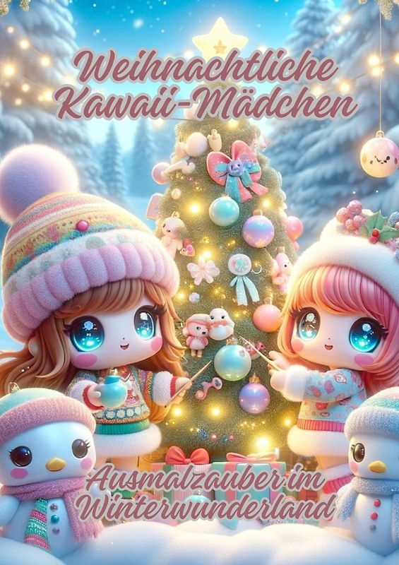 Weihnachtliche Kawaii-Mädchen