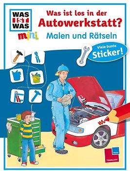 Malen und Rätseln: Was ist los in der Autowerkstatt?