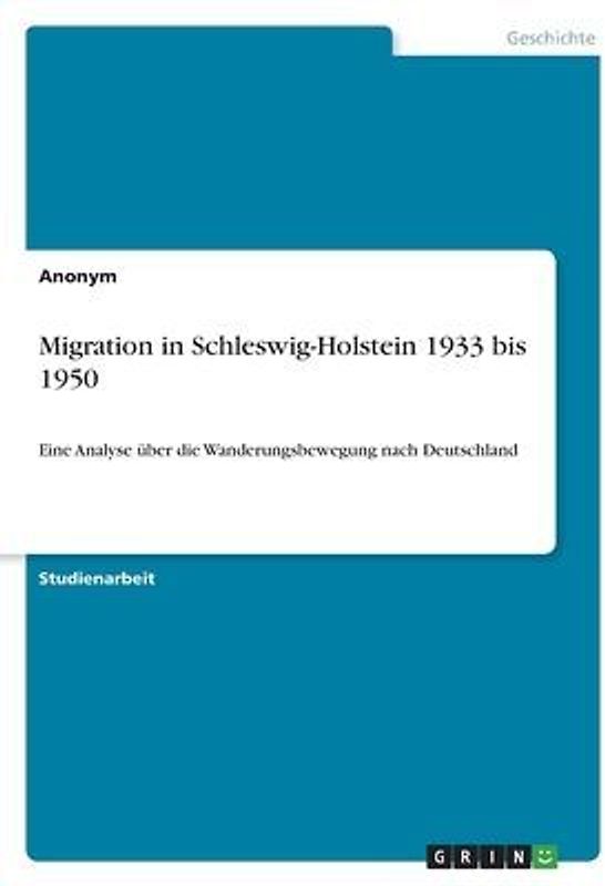 Migration in Schleswig-Holstein 1933 bis 1950