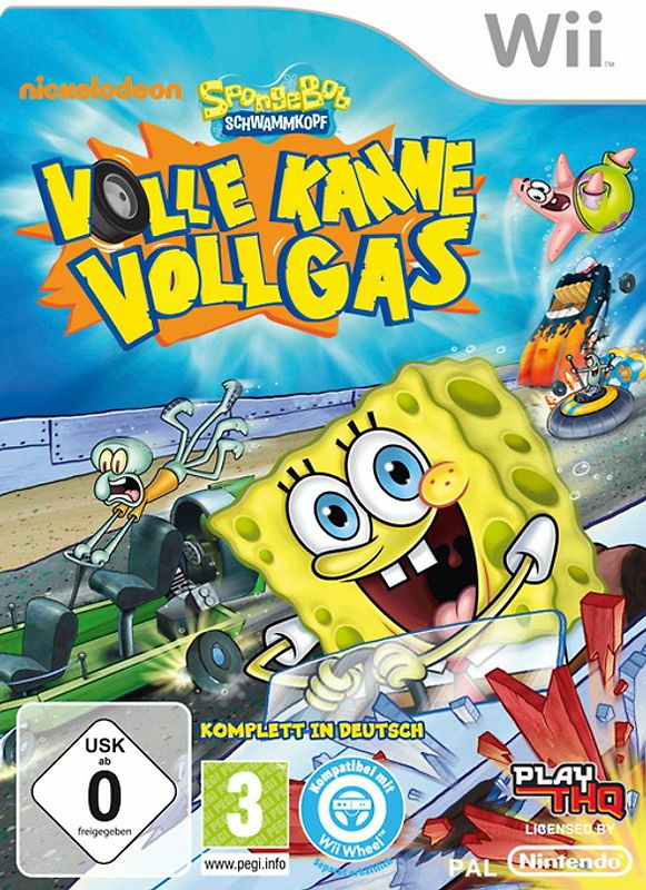 SpongeBob Schwammkopf: Volle Kanne Vollgas inkl. Lenkrad Nintendo Wii