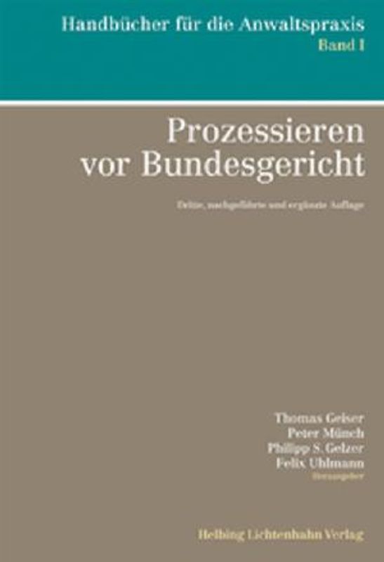 Prozessieren vor Bundesgericht