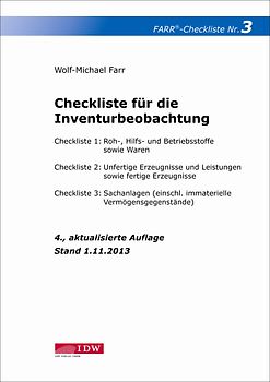 Checkliste 3 für die Inventurbeobachtung