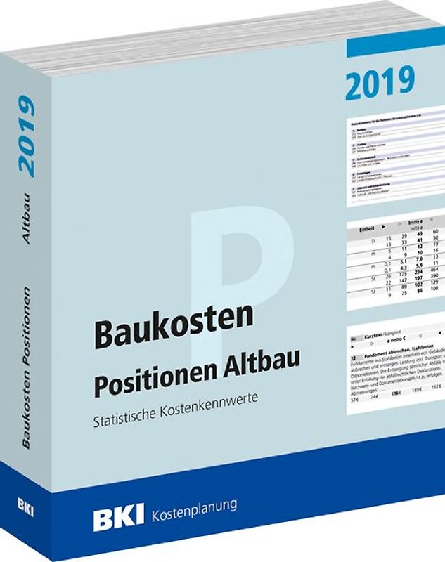 BKI Baukosten Positionen Altbau 2019