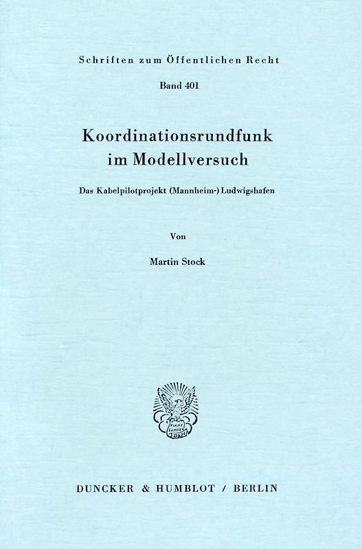 Koordinationsrundfunk im Modellversuch.
