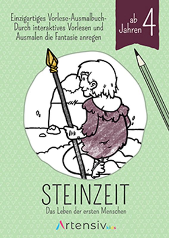 Steinzeit - Malbuch ab 5 Jahren