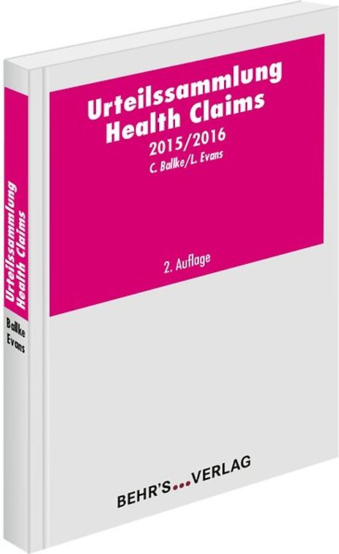 Urteilssammlung Health-Claims 2015/2016