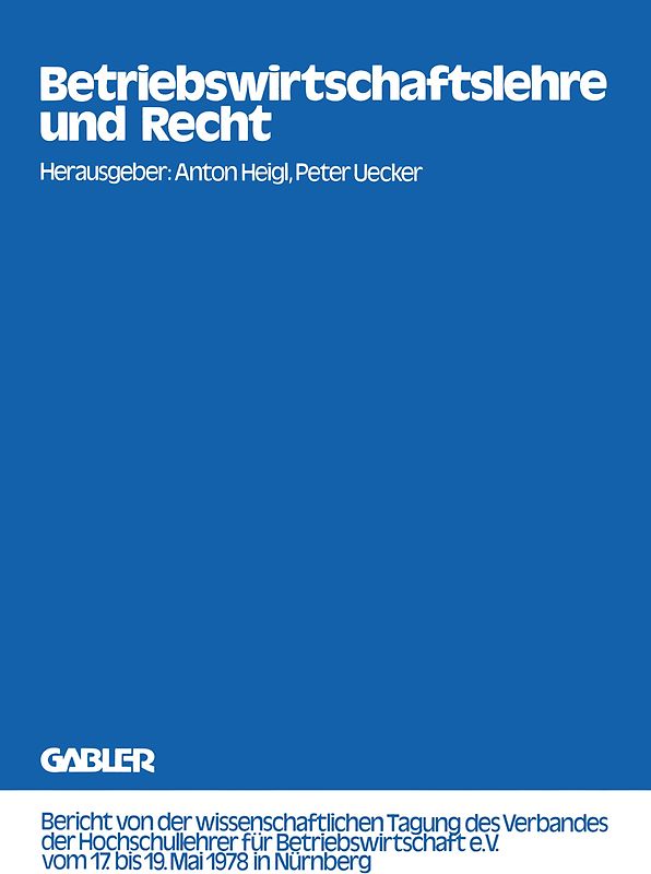 Betriebswirtschaftslehre und Recht