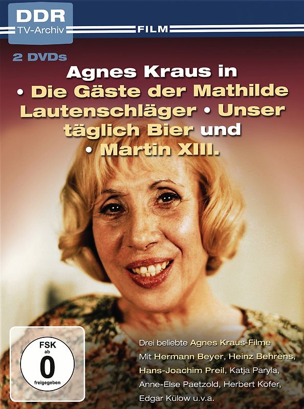 Agnes Kraus - DDR TV-Archiv ( 2 DVDs - Die Gäste der Mathilde Lautenschläger, Unser täglich Bier, Martin XIII. ) DVD