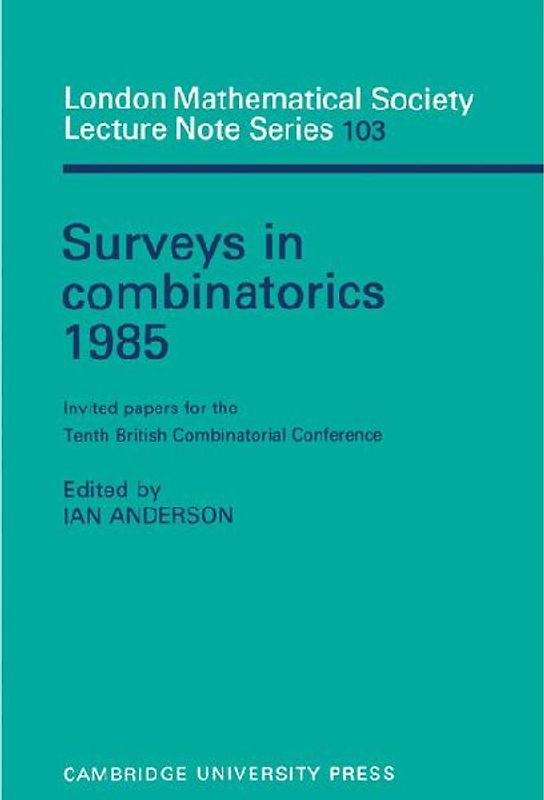 Surveys in Combinatorics 1985