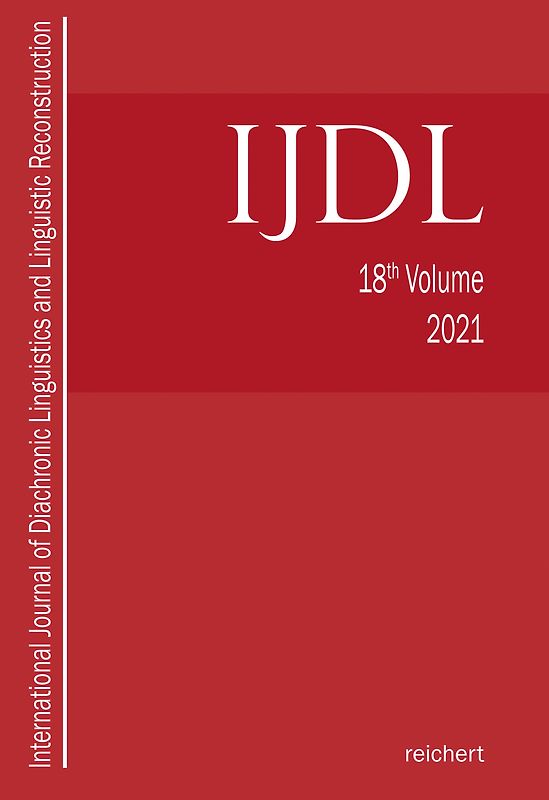 International Journal of Diachronic Linguistics and Linguistic Reconstruction