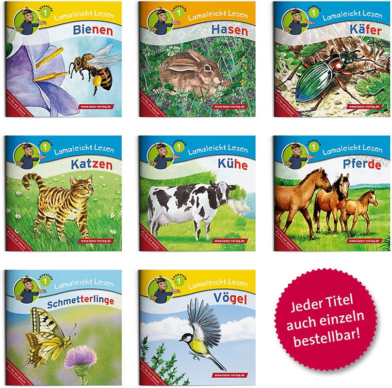 Lamaleicht Lesen Themenset Lesestufe 1