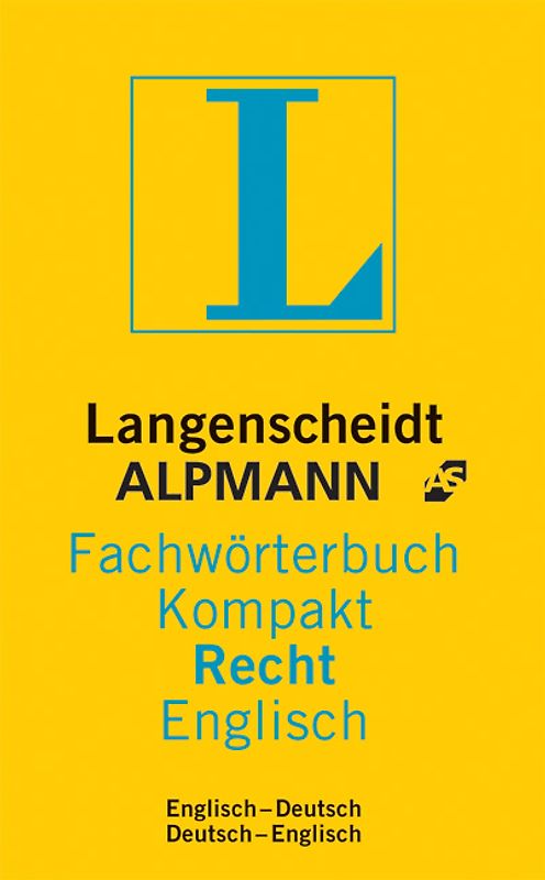 Langenscheidt Fachwörterbuch Kompakt Recht Englisch