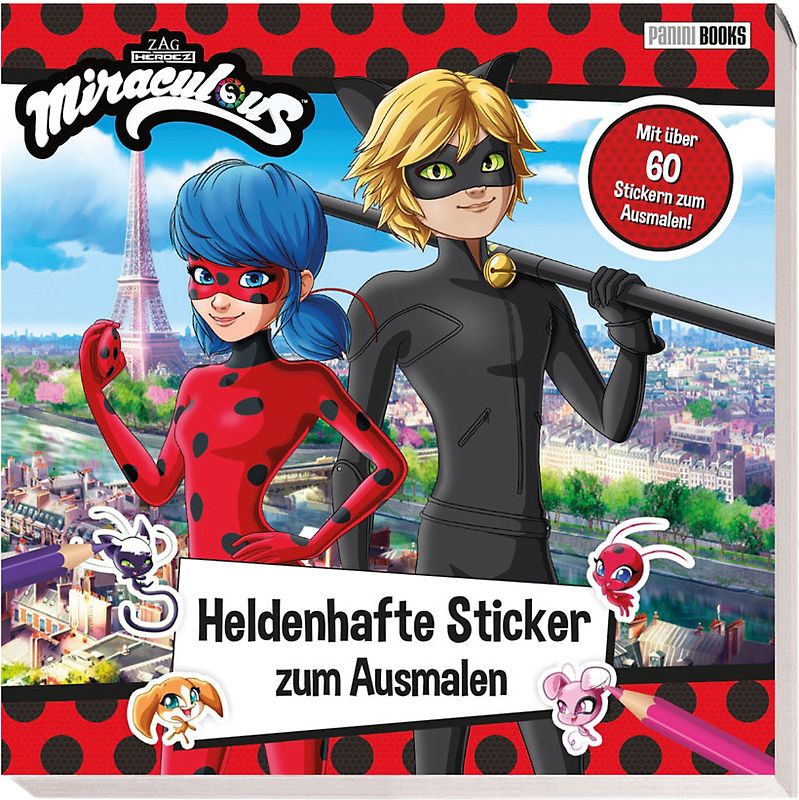 Miraculous: Heldenhafte Sticker zum Ausmalen