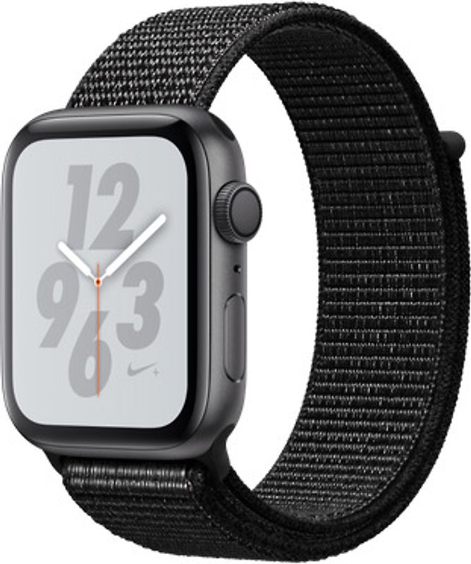 Apple Watch Nike+ Series 4 44 mm Boîtier en aluminium gris sidéral avec Boucle Sport Nike Noir [Wifi]