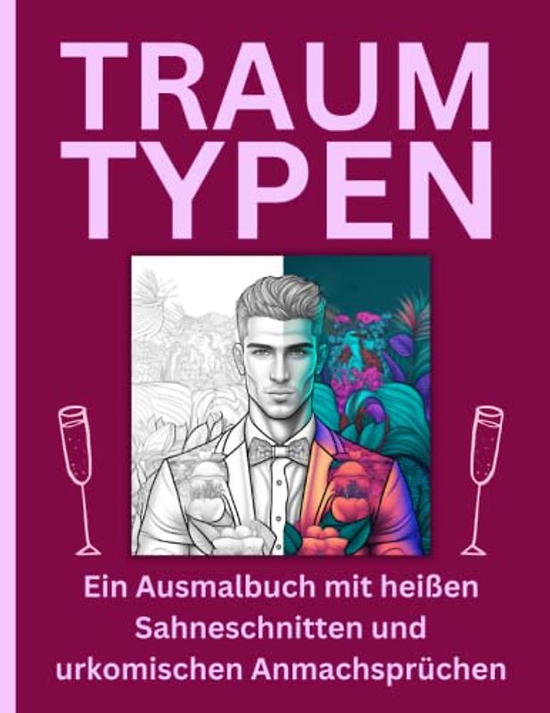 Traumtypen - Ein Ausmalbuch mit heißen Sahneschnitten und urkomischen Anmachsprüchen: Eine lustige Geschenkidee für Frauenabende oder Junggesellinnenabschiede