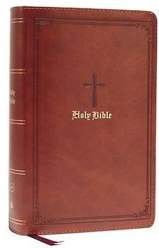 KJV Holy Bible: Large Print Single-Column with 43,000 End-Of-Verse Cross References, Brown Leathersoft, Personal Size, Red Letter, Comfort Print: King James Version
